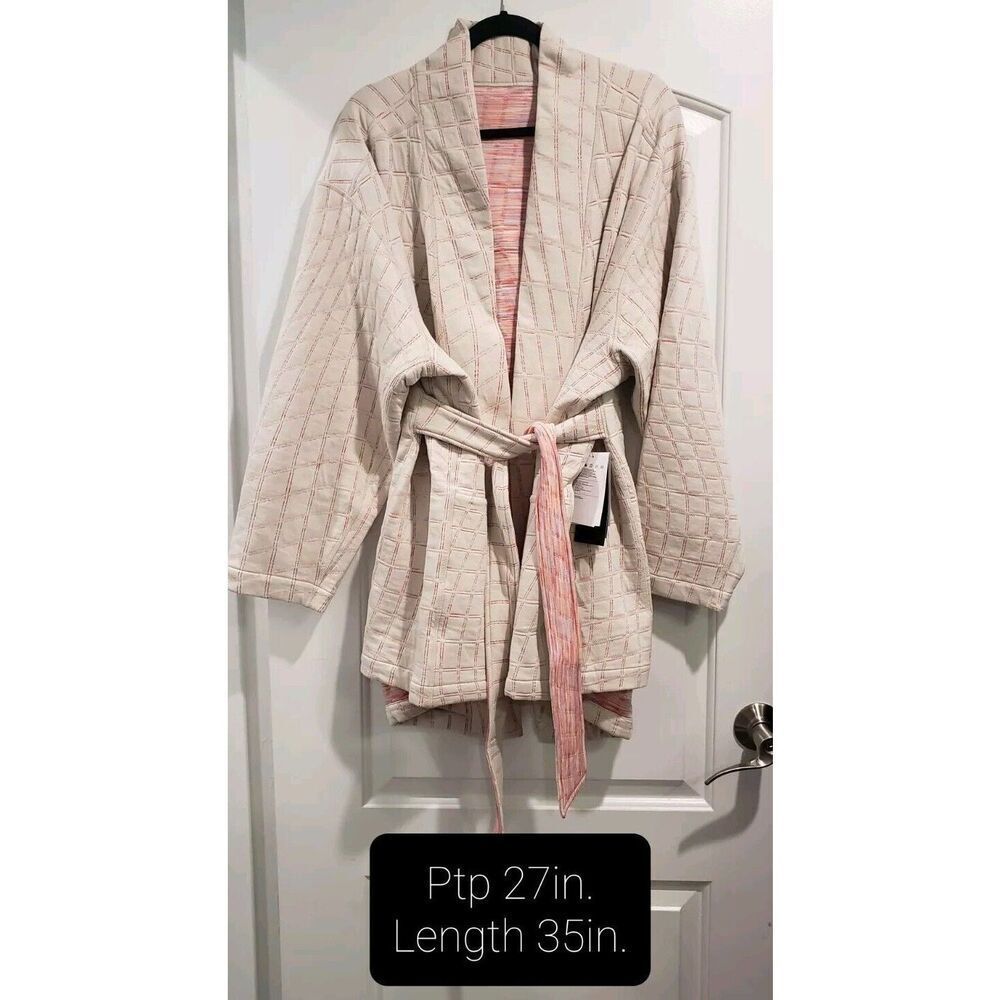 NIKE Womens Yoga Jacquard Reversible Cardigan Robe Size 1X Oversized NWT - Picture 2 of 13